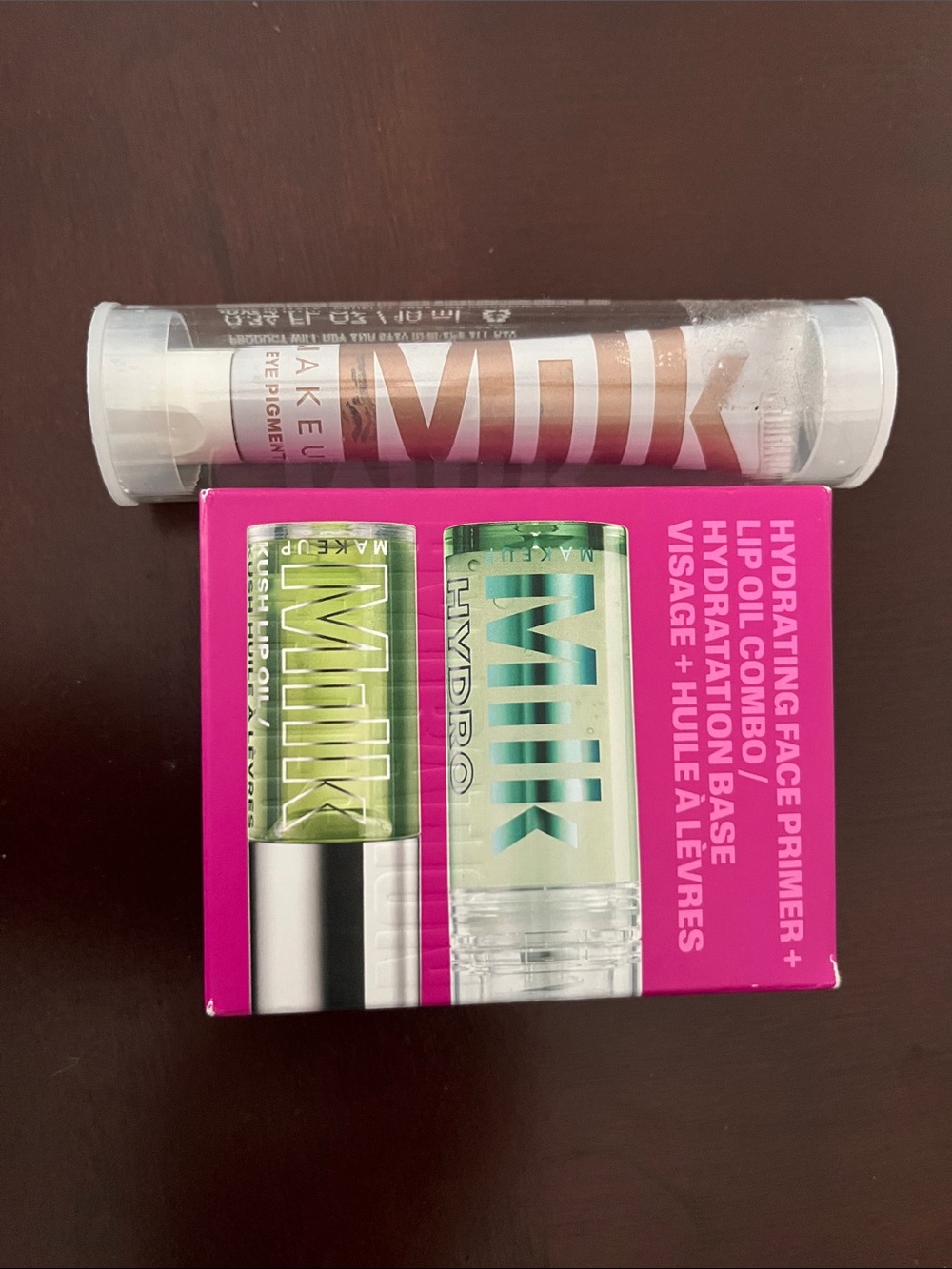 NWT Milk Makeup Hydrating Face Primer & Lip Oil Duo with Eye Pigment in Gig